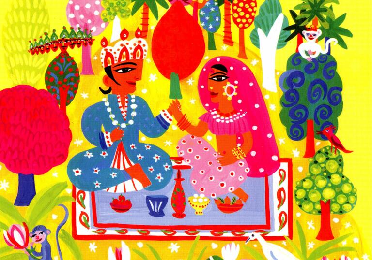Rama and Sita illustration