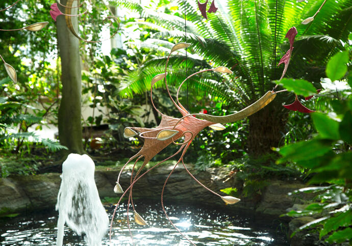 Moon Dancers installation in conservatory