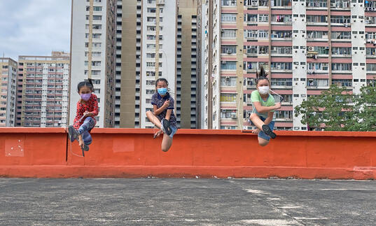 image of children playing jump rope