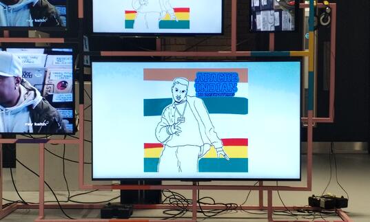 Black Sound moving image display